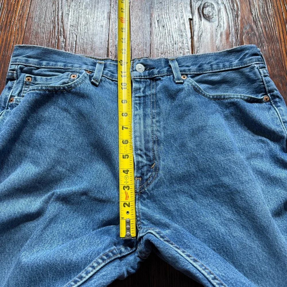 Levis 550 Jeans‎ Mens 36x32 Blue Relaxed Straight Faded Whiskers